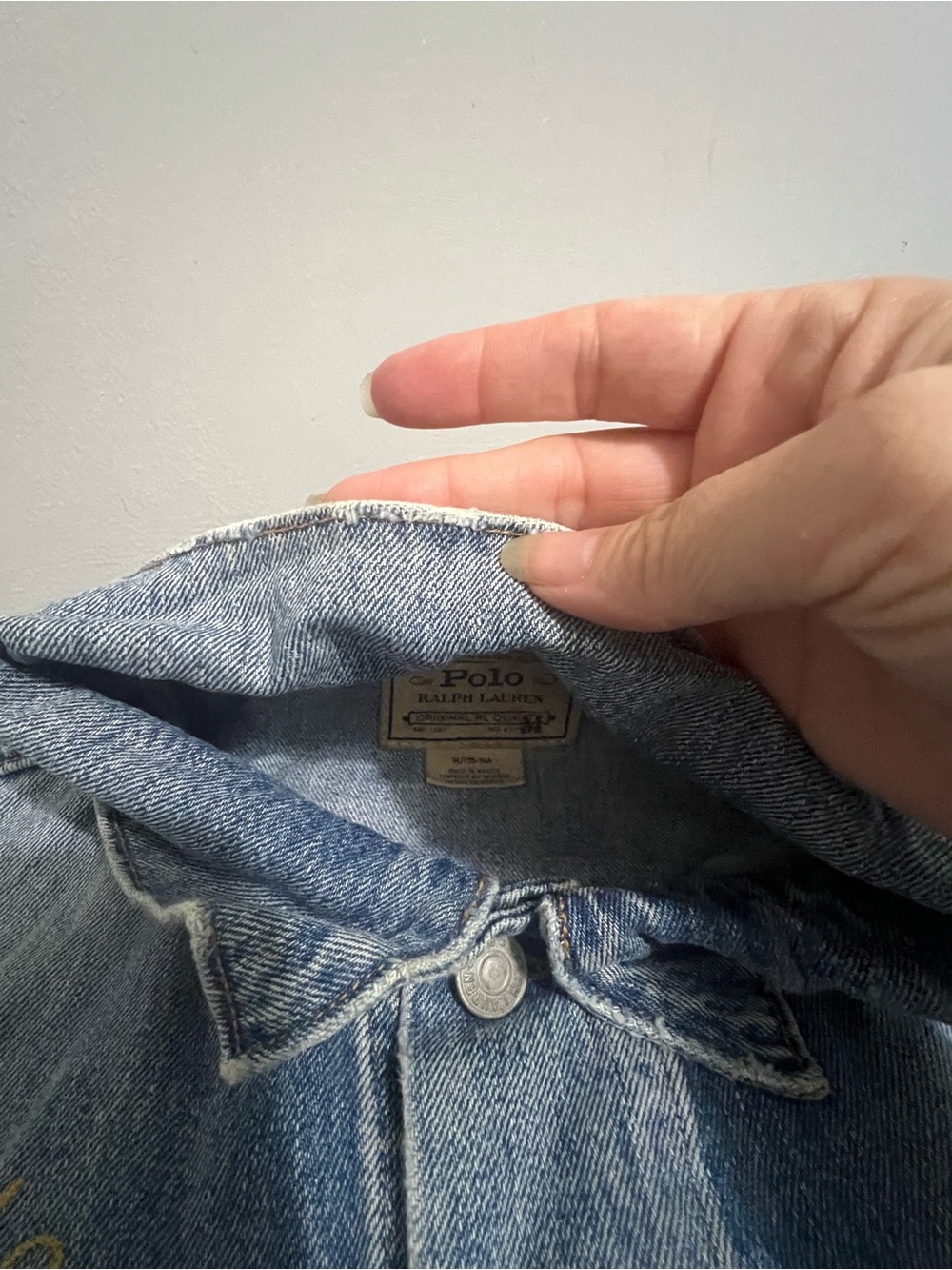 Rare Vintage Trucker Jean Denim Jacket Varsity State Champs Polo Ralph Lauren - Picture 5 of 16